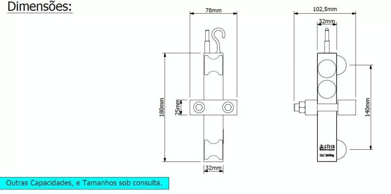 Dimensão - Limitador De Carga Digital TCD