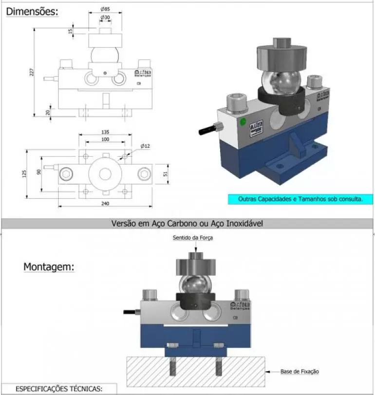 Dimensão  - Sistema De Pesagem SAT’S B